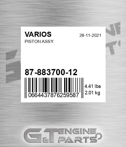 87-883700-12 Piston Assy.