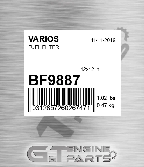 BF9887 VARIOS Fuel Filter