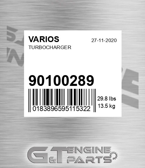 901.00289 Turbocharger for VARIOS