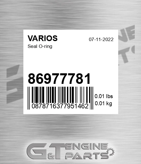 86977781 Seal O-ring