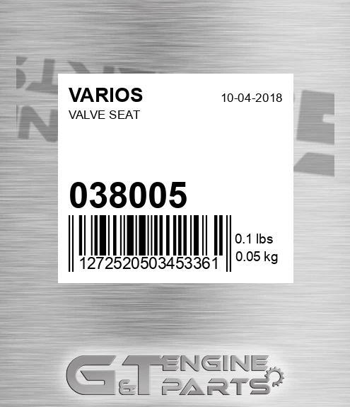 038.005 VARIOS Valve Seat