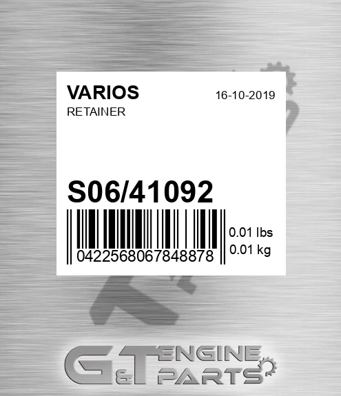 S06/41092 Retainer for VARIOS