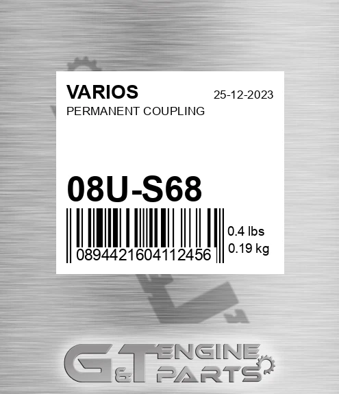 08U-S68 Permanent Coupling