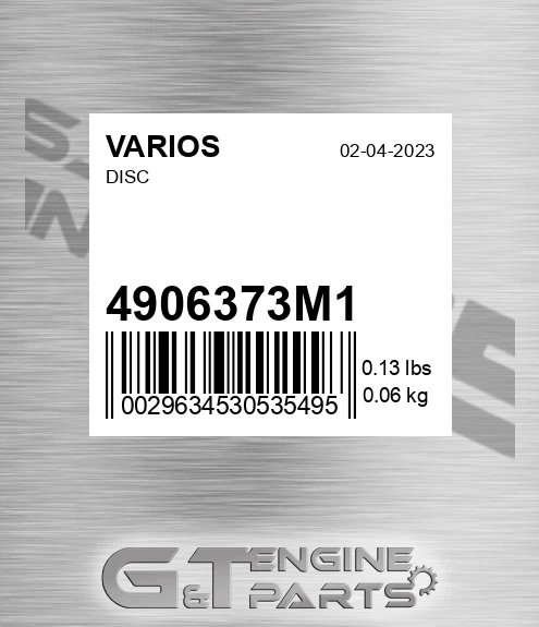 4906373M1 Disc for VARIOS