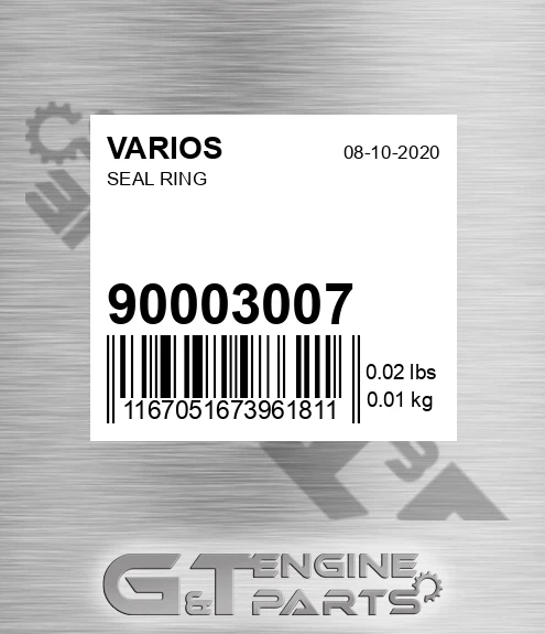 900.03007 Seal Ring for VARIOS