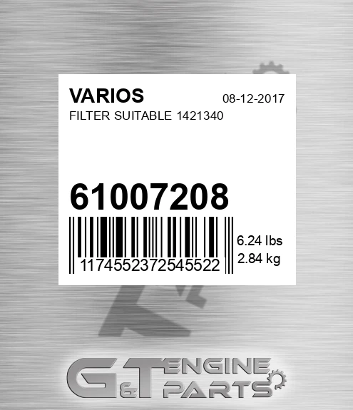 61007208 Filter Suitable 1421340