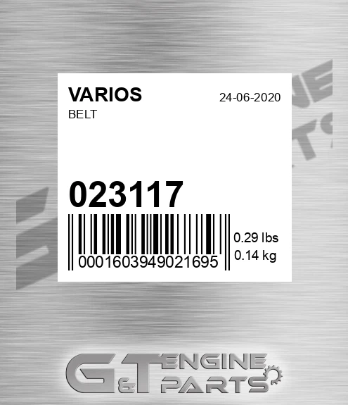 023117 Belt for VARIOS