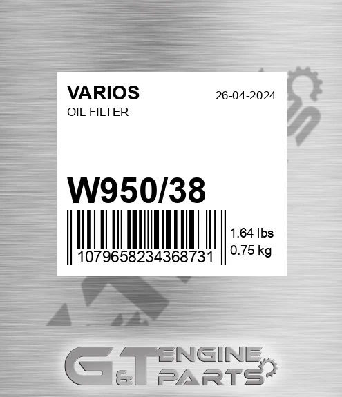 W950/38 Oil Filter