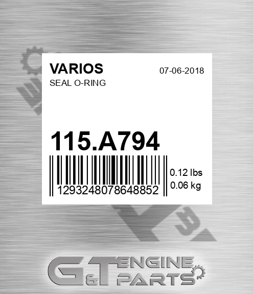 115.A794 Seal O-ring