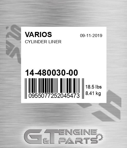 14-480030-00 Cylinder Liner for VARIOS