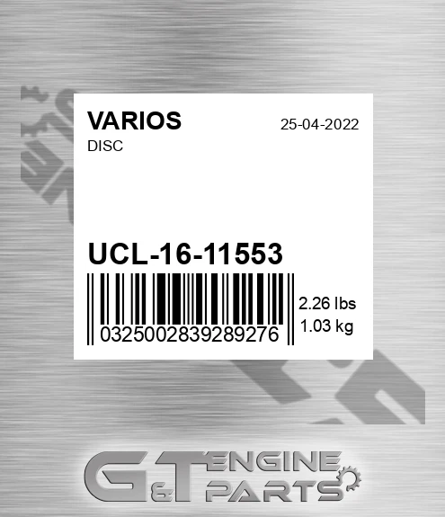 UCL-16-11553 Disc