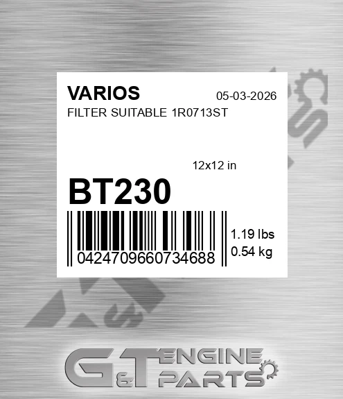 BT230 Filter Suitable 1r0713st