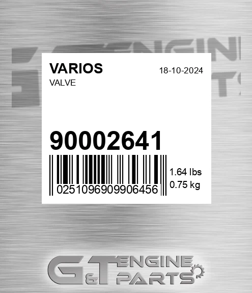 900.02641 Valve