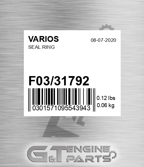 F03/31792 Seal Ring
