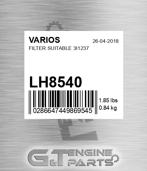 LH8540 Filter Suitable 3i1237
