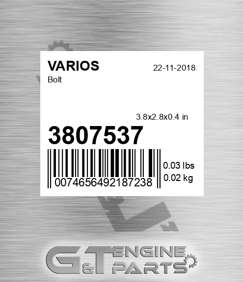 3807537 Bolt for VARIOS