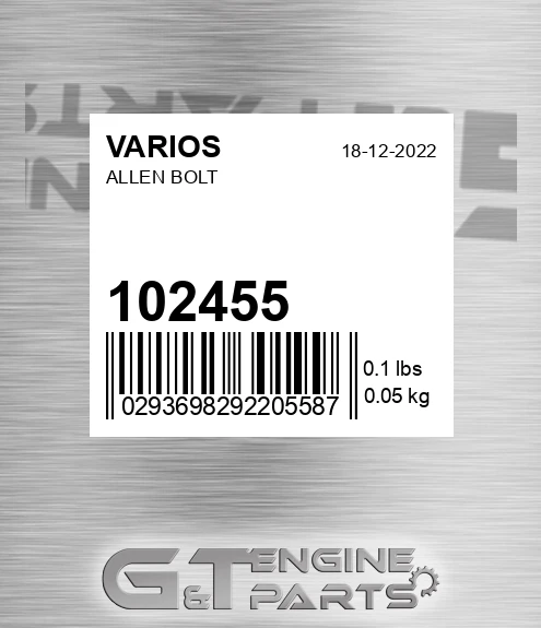 102.455 Allen Bolt for VARIOS
