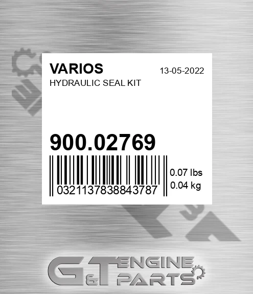900.02769 Hydraulic Seal Kit