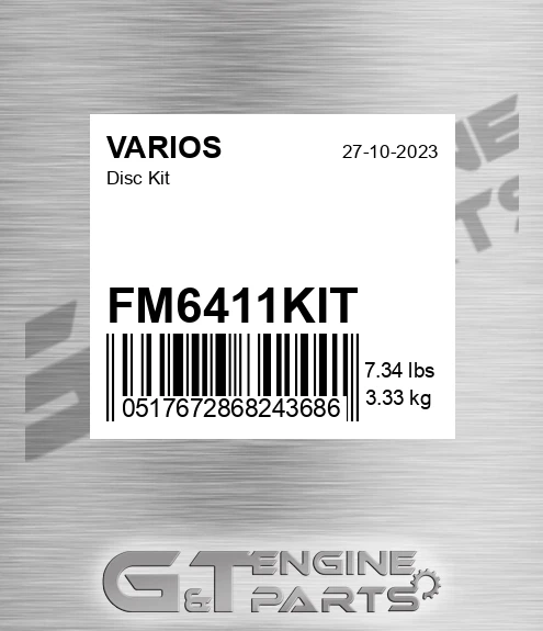 FM6411KIT Disc Kit