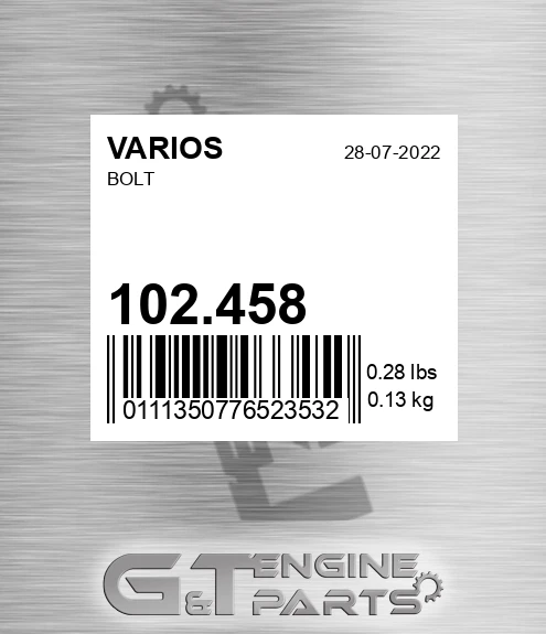 102.458 Bolt