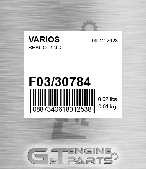 F03/30784 Seal O-ring