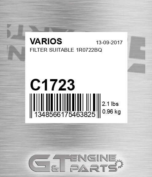 C1723 Filter Suitable 1r0722bq for VARIOS