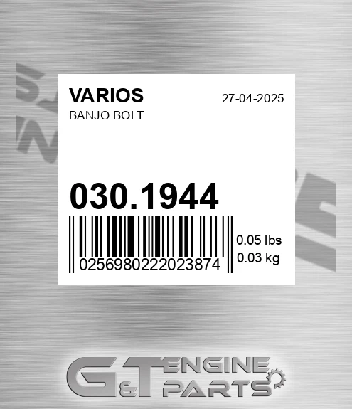 030.1944 Banjo Bolt