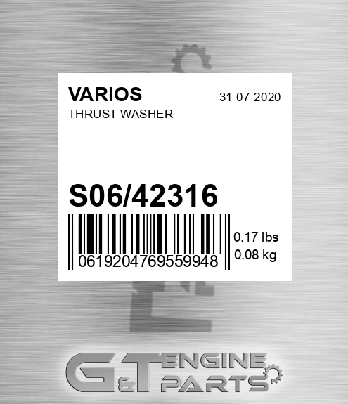 S06/42316 Thrust Washer