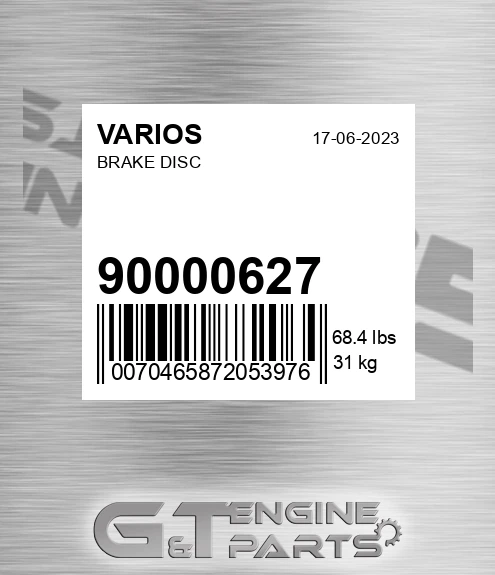 90000627 Brake Disc for VARIOS