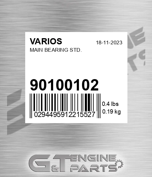 901.00102 Main Bearing Std.