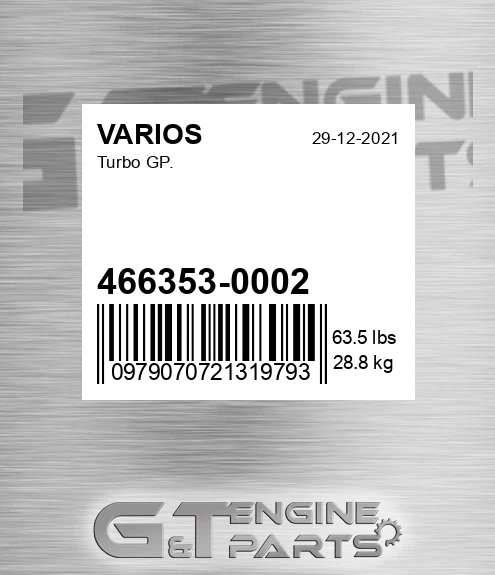 466353-0002 Turbo Gp.