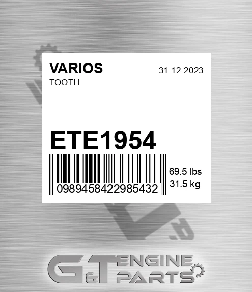 ETE1954 Tooth