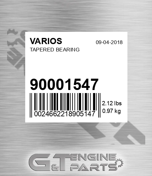 900.01547 Tapered Bearing for VARIOS
