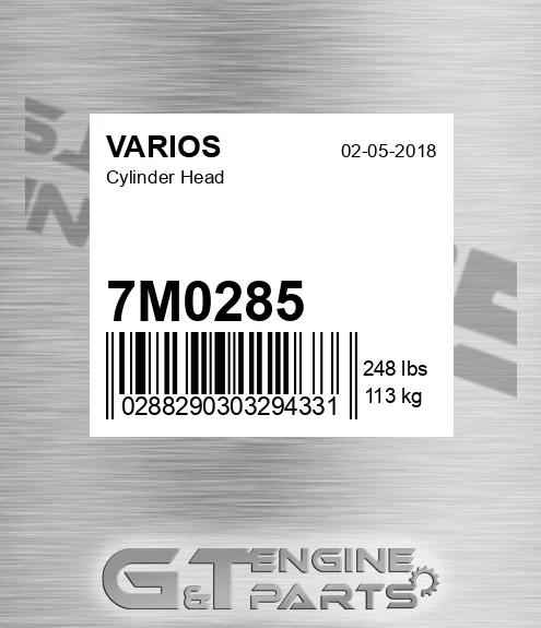 7M0285 Cylinder Head for VARIOS