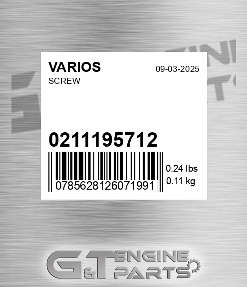 0211195712 Screw