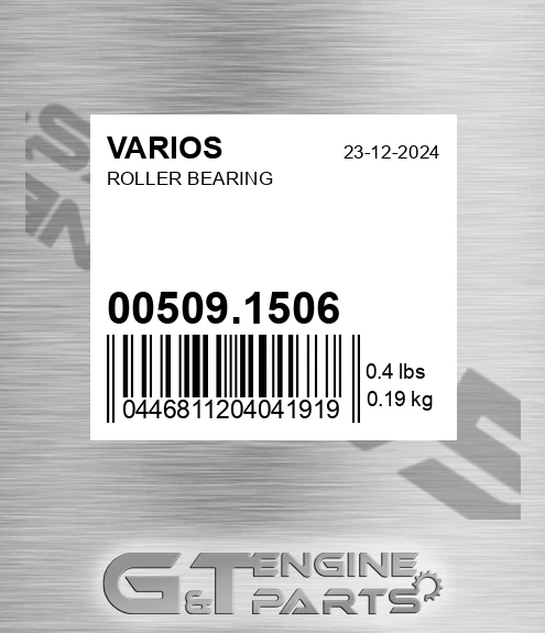 00509.1506 Roller Bearing