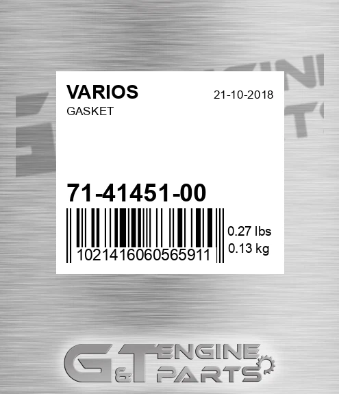 71-41451-00 Gasket