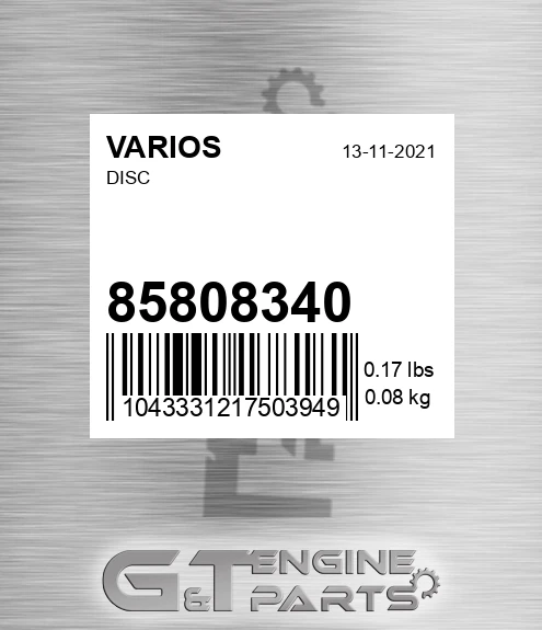 85808340 Disc