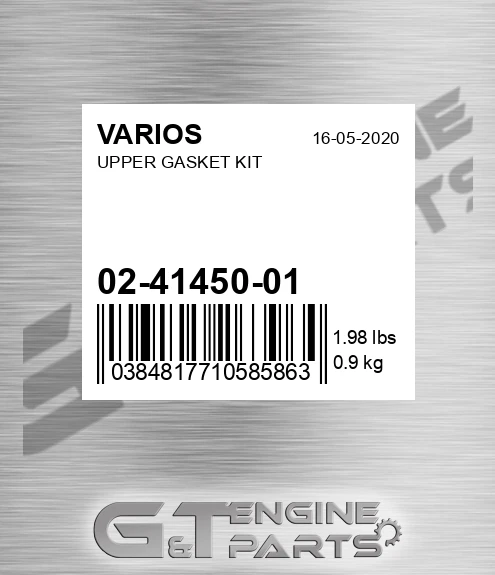 02-41450-01 Upper Gasket Kit