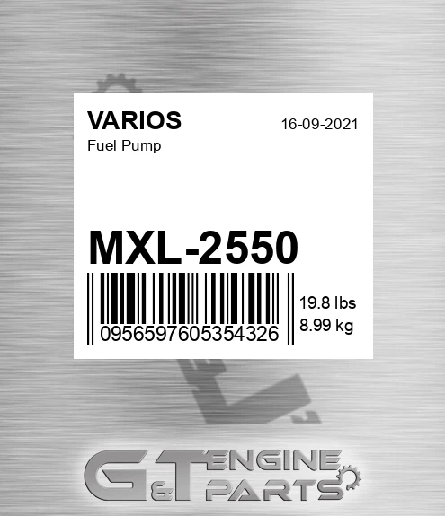 MXL-2550 Fuel Pump