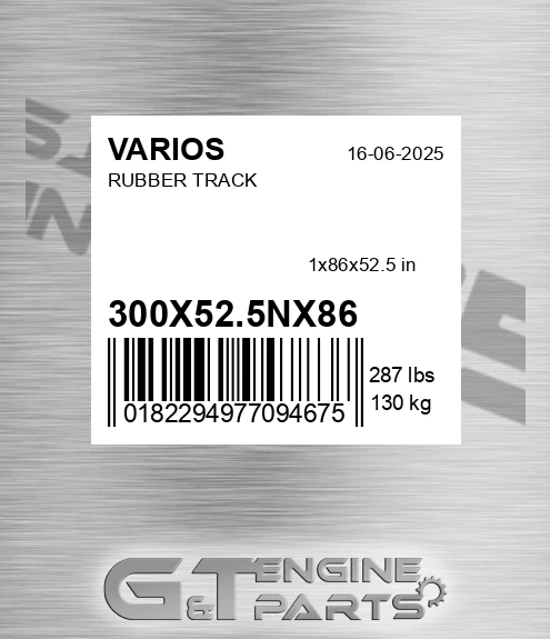 300X52.5NX86 Rubber Track