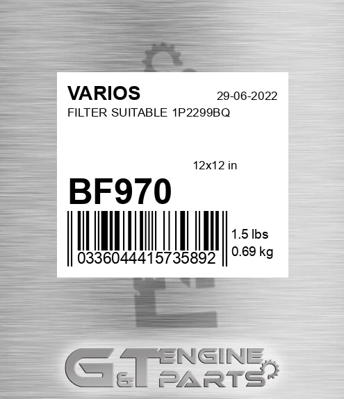 BF970 Filter Suitable 1p2299bq