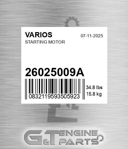 26025009A Starting Motor