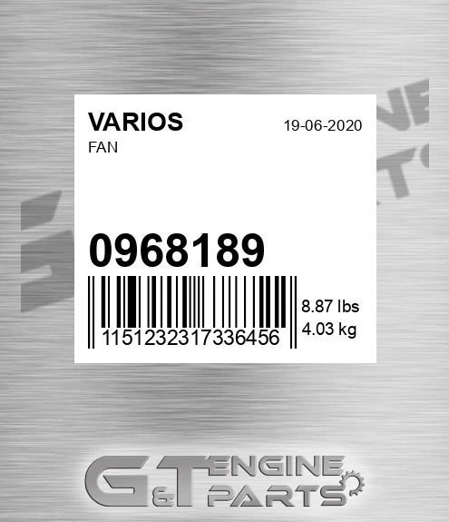 096.8189 Fan for VARIOS