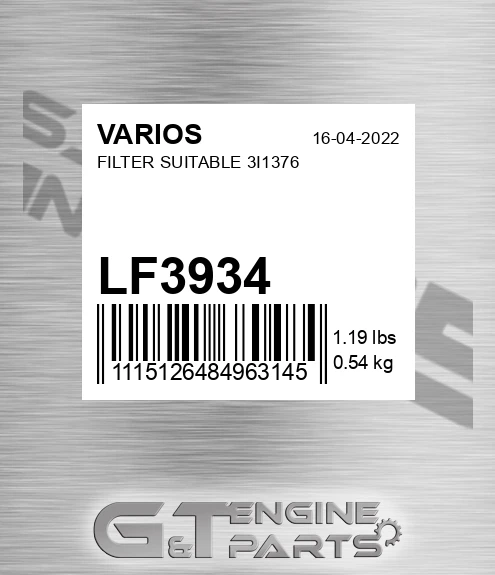 LF3934 Filter Suitable 3i1376