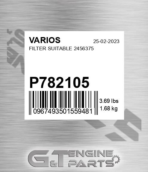 P782105 Filter Suitable 2456375
