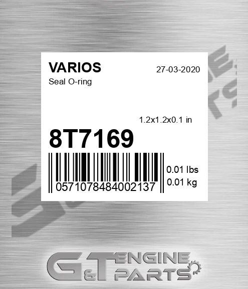 8T7169 Seal O-ring for VARIOS