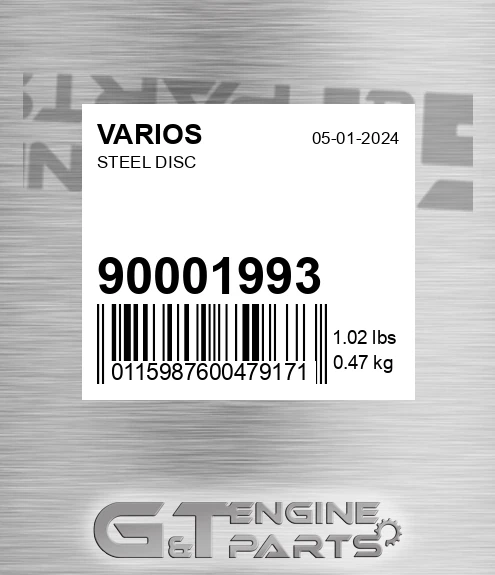 900.01993 Steel Disc for VARIOS