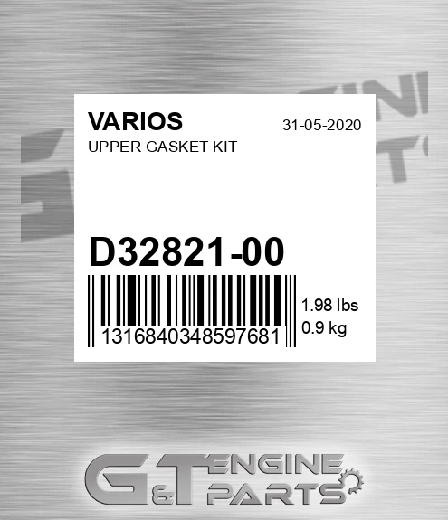 D32821-00 Upper Gasket Kit