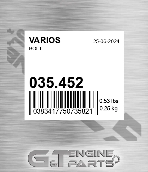 035.452 Bolt